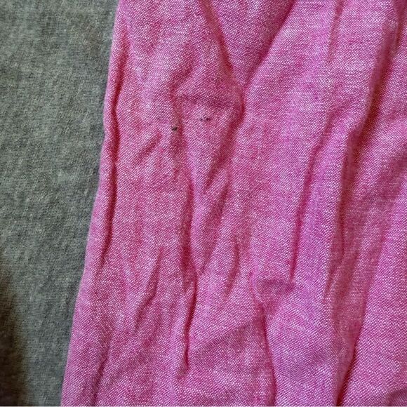 Sz 0 J. Crew Pink Cotton and Linen Drawstring Jogger Pant - Picture 7 of 9